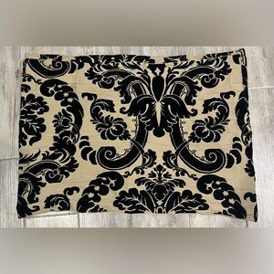 Springmaid king size bed shams set of 2 Black Tan Damask